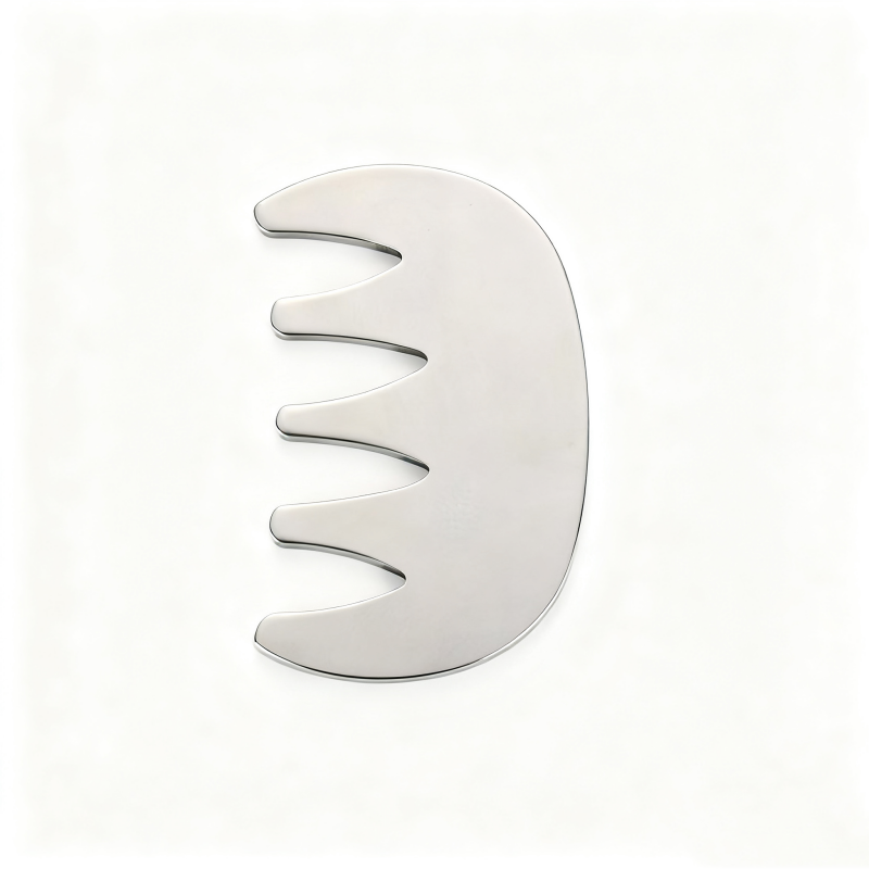 Hair Comb Supplier - Bulk Stainless Steel Wide-Tooth Scalp Massager