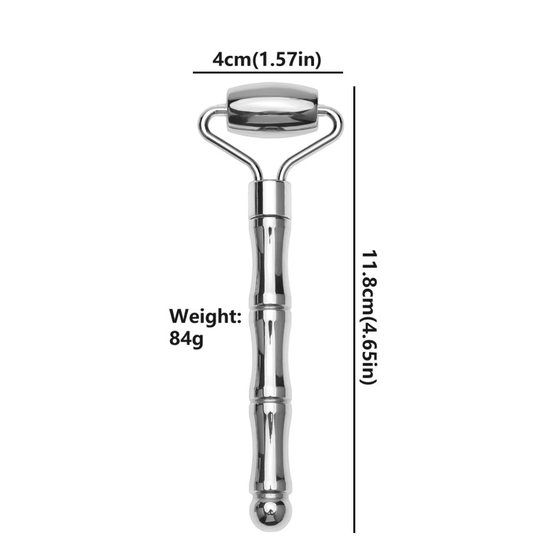 Facial Roller Manufacturer - Bulk Dual-Ended Silver Wrinkle Lifting Massager