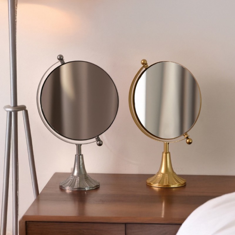 Vanity Mirror Supplier - OEM Single-Sided 360° Swivel Metal Tabletop