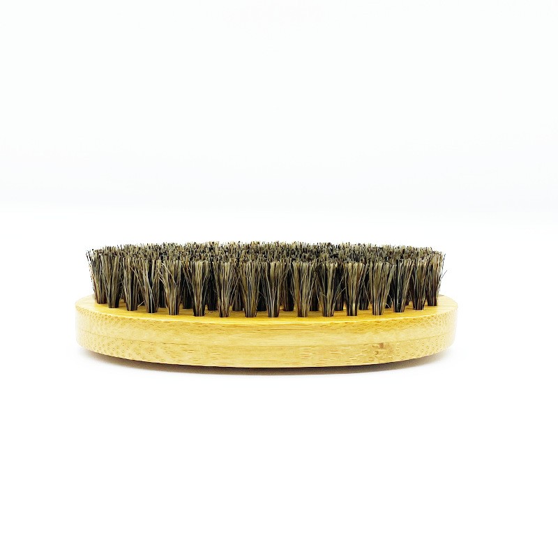 Beard Brush Supplier - Bulk Men's Natural Boar Bristle Wood Handle