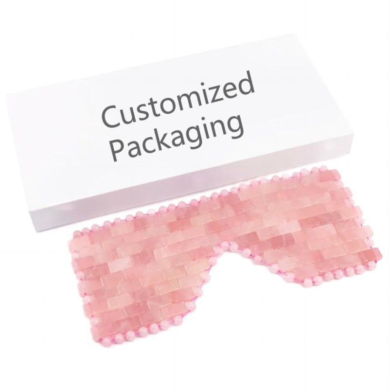 Eye Mask Factory - Bulk Rose Quartz Jade Stone Portable Sleep Relaxation