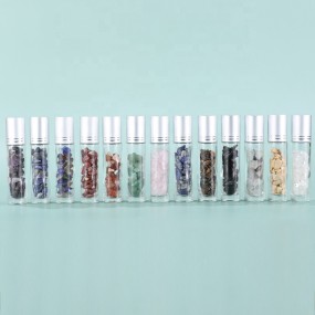 Glass Roller Bottles Supplier - Bulk 10ml Gemstone Roller Ball Natural Crystal