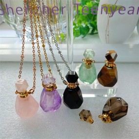 Perfume Necklace Factory - OEM Natural Crystal Stone Tiger Eye Quartz