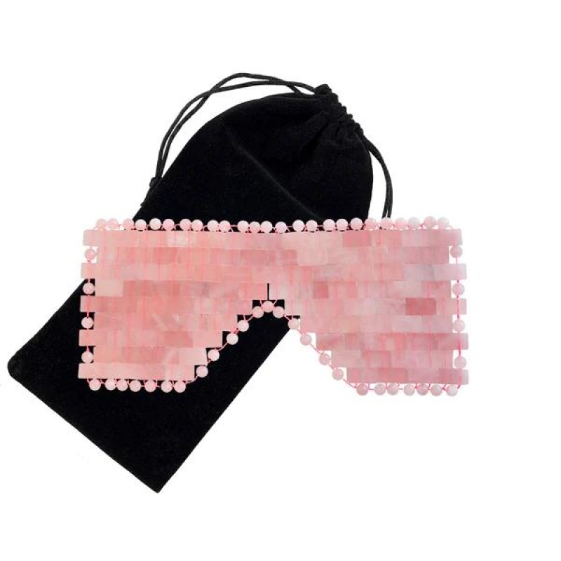 Eye Mask Factory - Bulk Rose Quartz Jade Stone Portable Sleep Relaxation