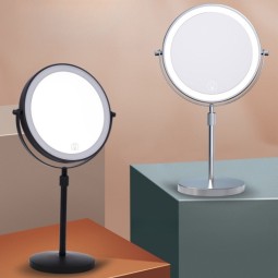 LED Mirror Manufacturer - OEM Adjustable Height Rechargeable Double-Sided