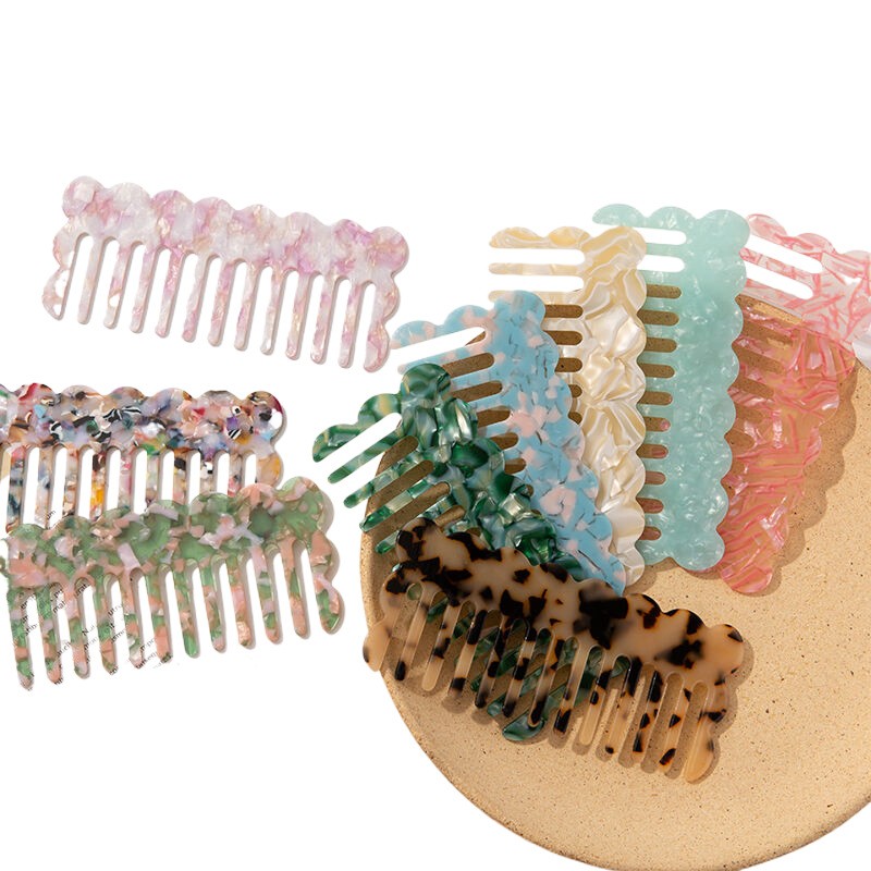Hair Comb Supplier - OEM Wide Tooth Acetate Plate Head Massager Comb
