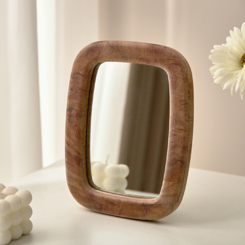Tabletop Mirror Factory - Bulk Handmade Vintage Wooden Irregular Shape