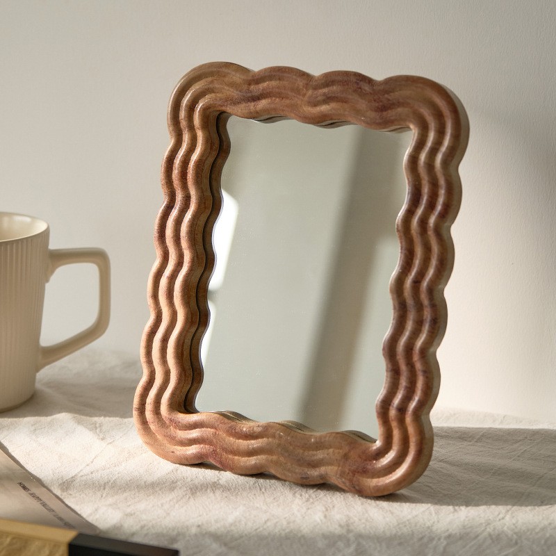Tabletop Mirror Factory - Bulk Handmade Vintage Wooden Irregular Shape