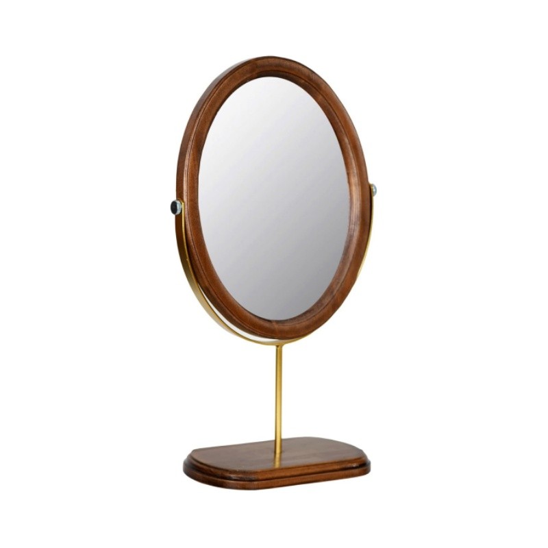 Vanity Mirror Factory - Bulk Oval Wooden Single-Sided Tabletop Stand