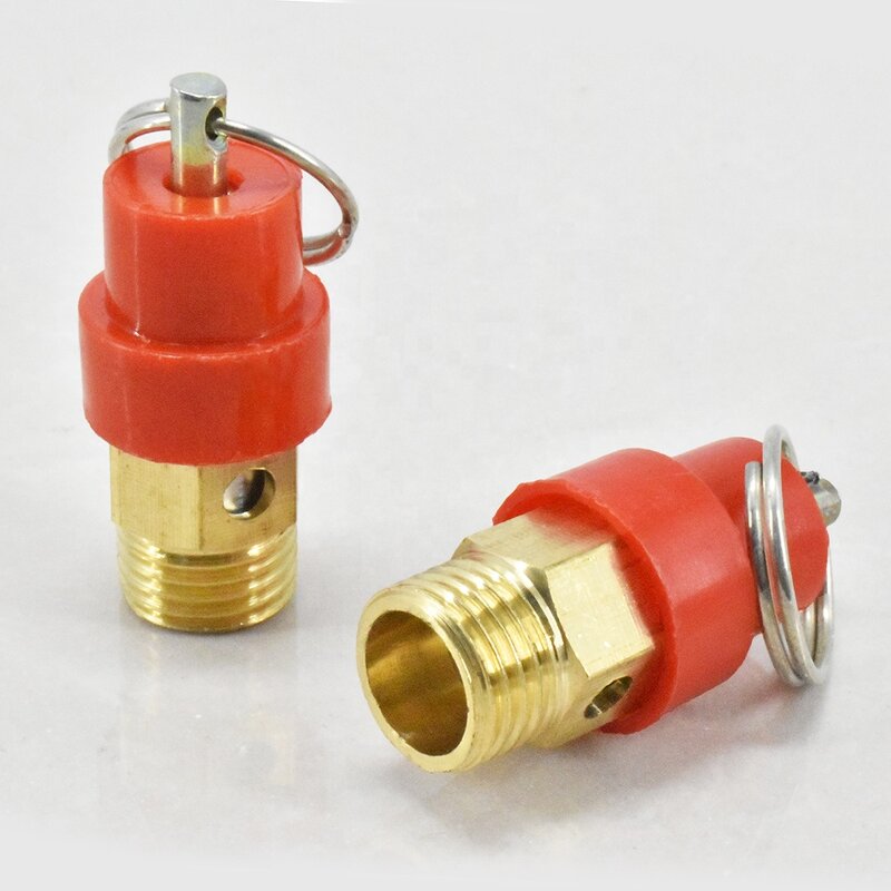 Brass Safety Valve Manufacturer - OEM/ODM Custom Yellow Red Cap Male Thread