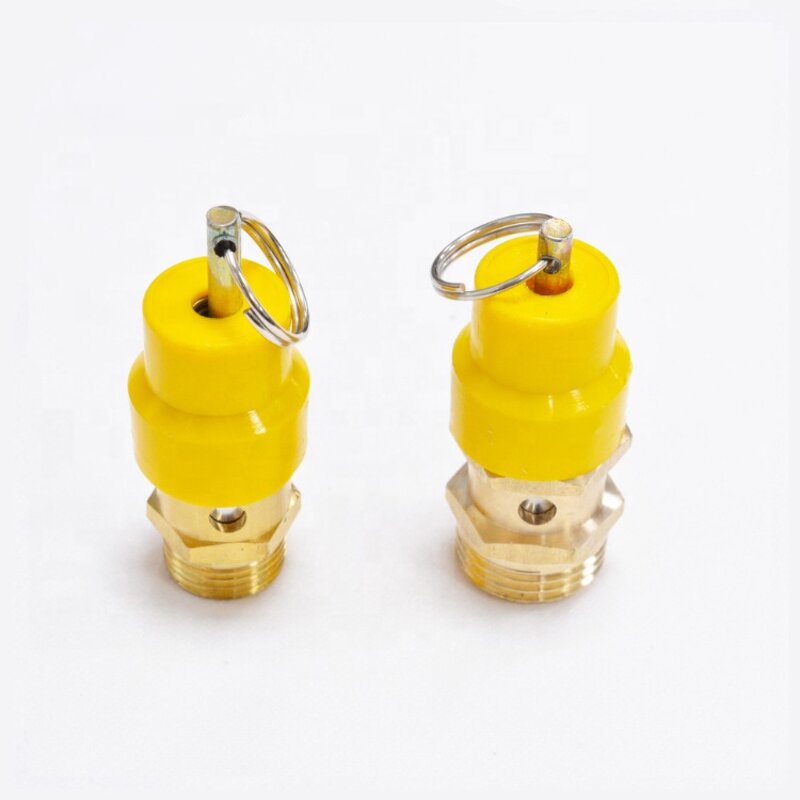 Brass Safety Valve Manufacturer - OEM/ODM Custom Yellow Red Cap Male Thread