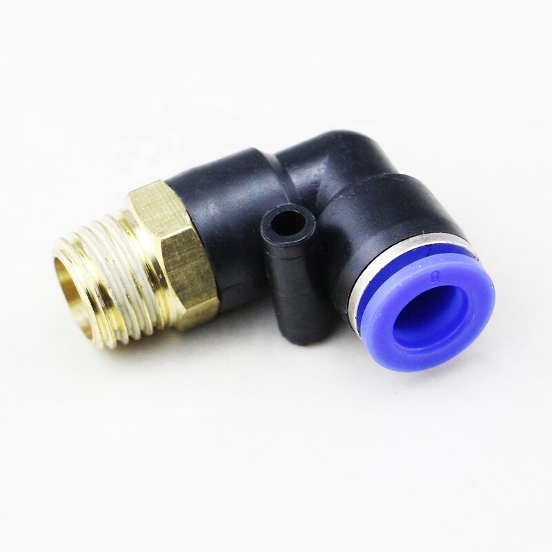 Elbow Fitting Manufacturer - OEM/ODM Custom 4-16mm BSP M5 90 Degree PL