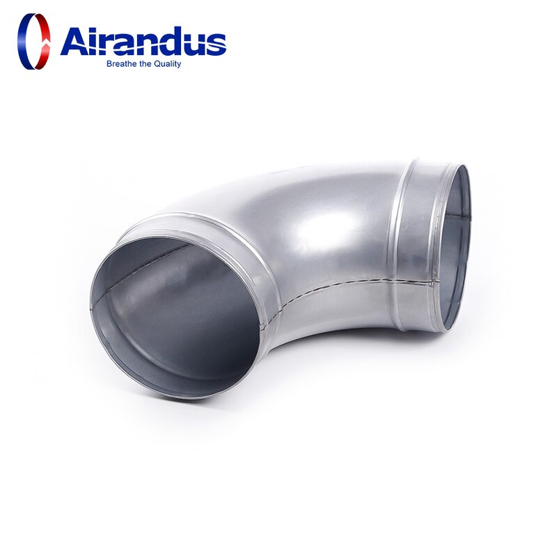 Spiral Duct Elbow Manufacturer - OEM 90 Degree BF90 GI for HVAC Ducting