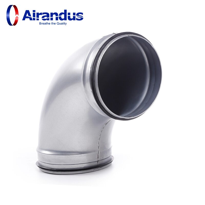 Spiral Duct Elbow Manufacturer - OEM 90 Degree BF90 GI for HVAC Ducting