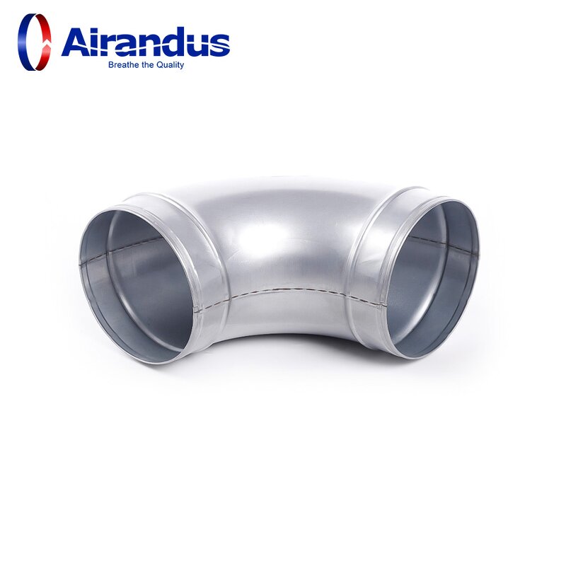 Spiral Duct Elbow Manufacturer - OEM 90 Degree BF90 GI for HVAC Ducting
