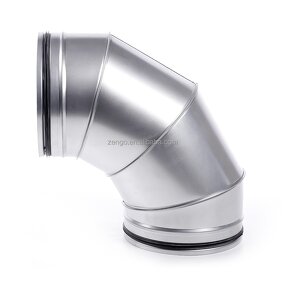 Spiral Duct Elbow Supplier - OEM 90 Degree BF90 GI Fittings for Ventilation