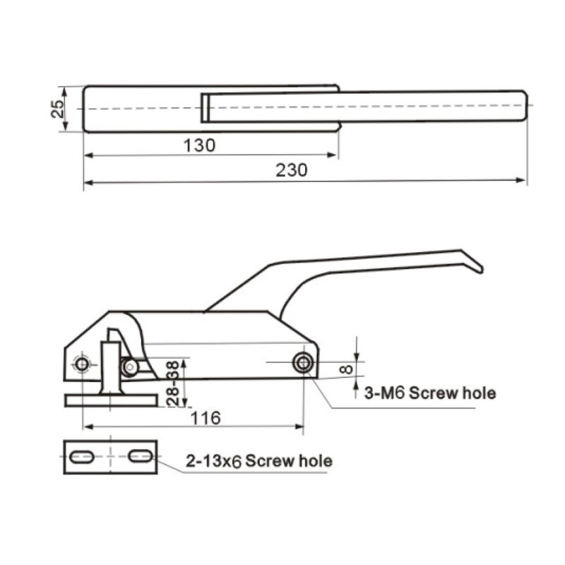 Door Lock Hinge Supplier - OEM Edgemount Panel Lock for Freezer Door Accessories