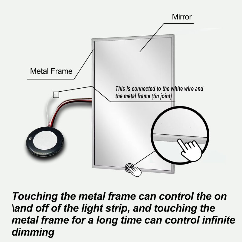 Mirror Touch Sensor Manufacturer - OEM/ODM Custom 12V 5A 60W Single Button