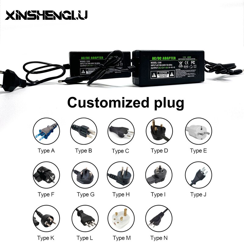 Power Adapter Manufacturer - OEM/ODM Custom AC 110-240V DC 12V 4A EU/UK/Au