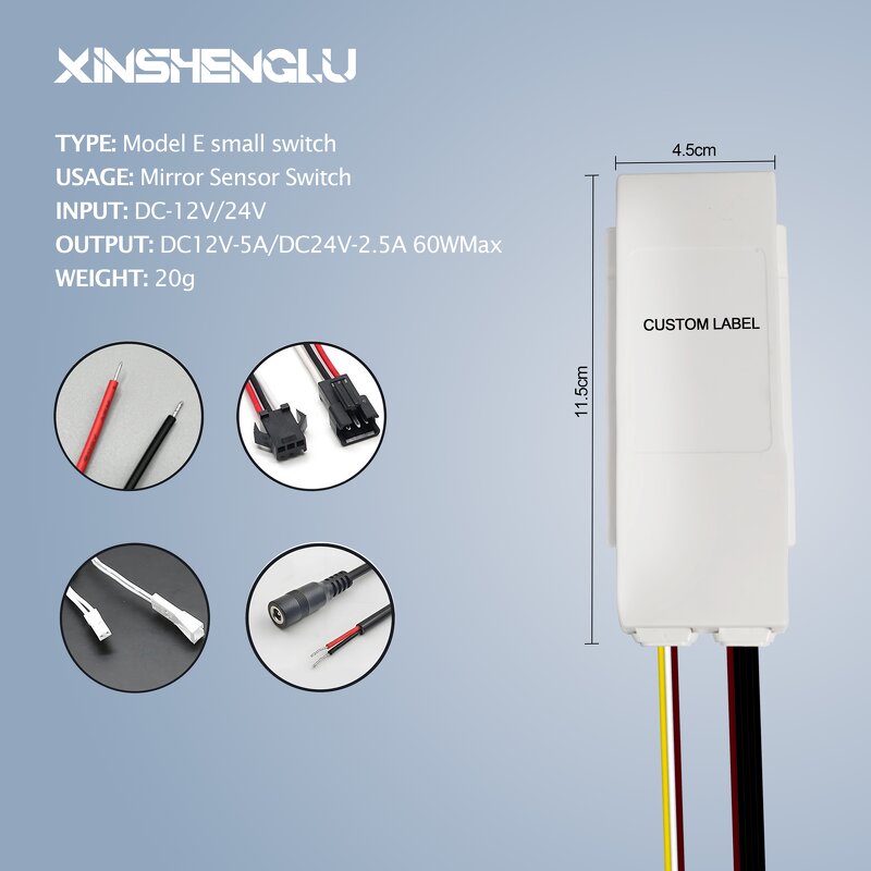 Double Touch Switch Manufacturer - OEM/ODM Custom DC12V 5A 60W IP20 Defogging