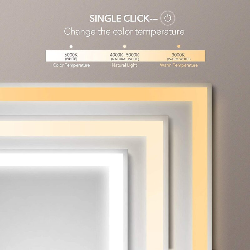 Smart Mirror Manufacturer - OEM/ODM Custom Multi-function LED Three Color