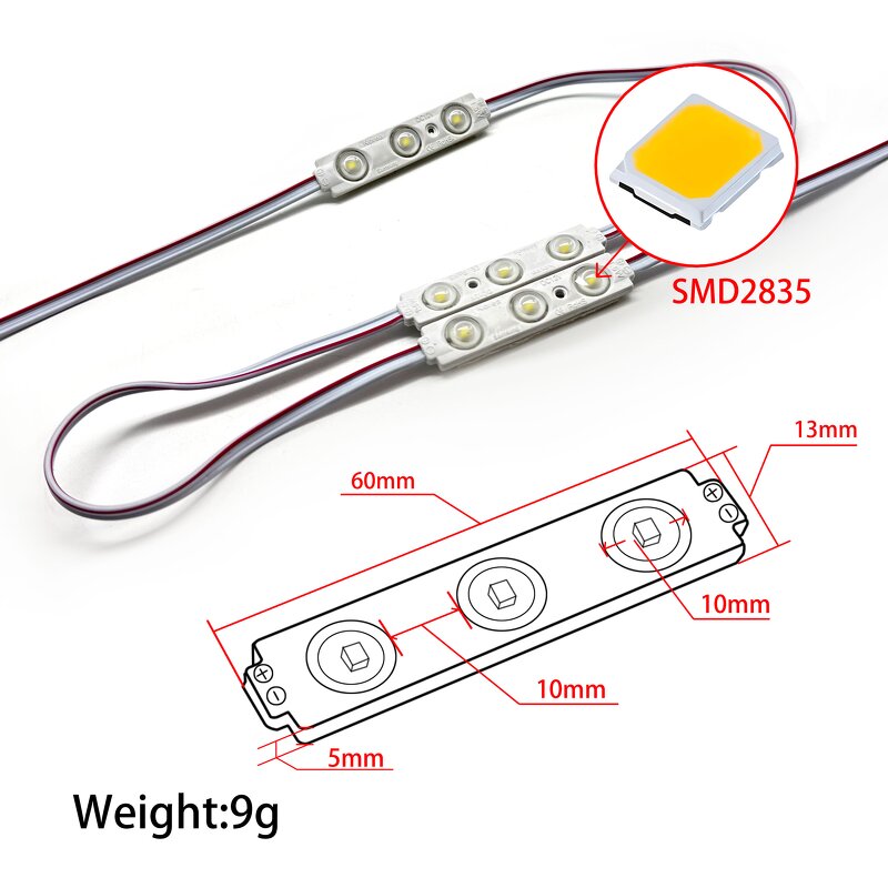 LED Module Manufacturer - OEM/ODM Custom DC12V 1.5W SMD2835 Built-In Adhesive