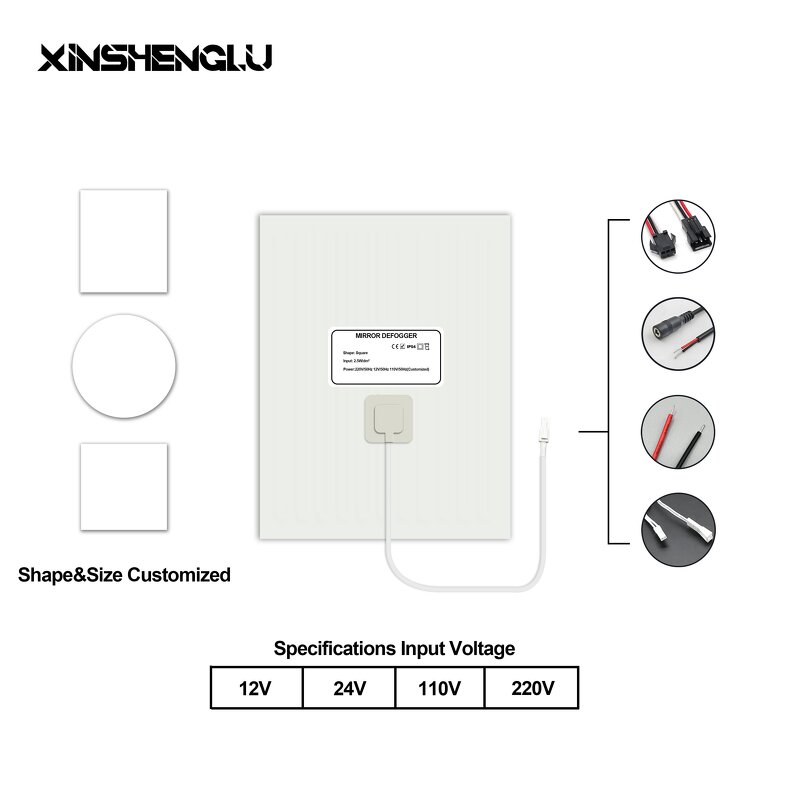Mirror Defogger Manufacturer - OEM/ODM Custom 12V 110V 220V PET Pad