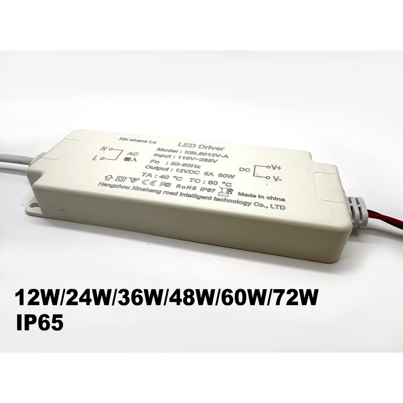 Waterproof LED Driver Manufacturer - OEM/ODM Custom IP65 12V 12W-72W AC100-265V