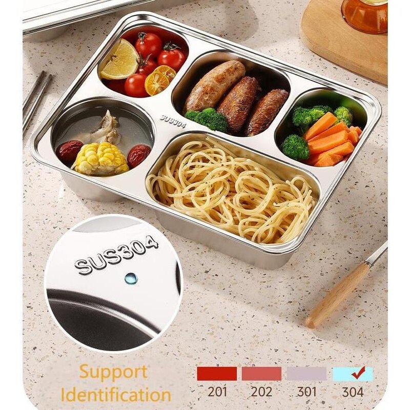 Fast Food Tray Manufacturer - OEM/ODM Custom Multi-size 4 Compartments Stainless