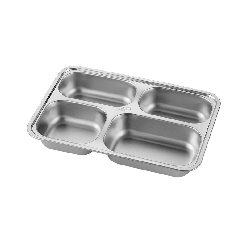 Divided Dinner Plate Manufacturer - OEM/ODM Custom 304 Stainless Steel Fast Food
