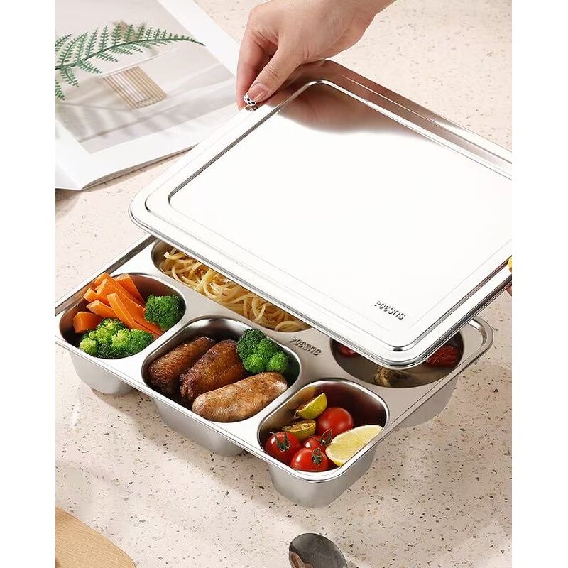 Lunch Box Manufacturer - OEM/ODM Custom Stainless Steel 304 5 Compartments