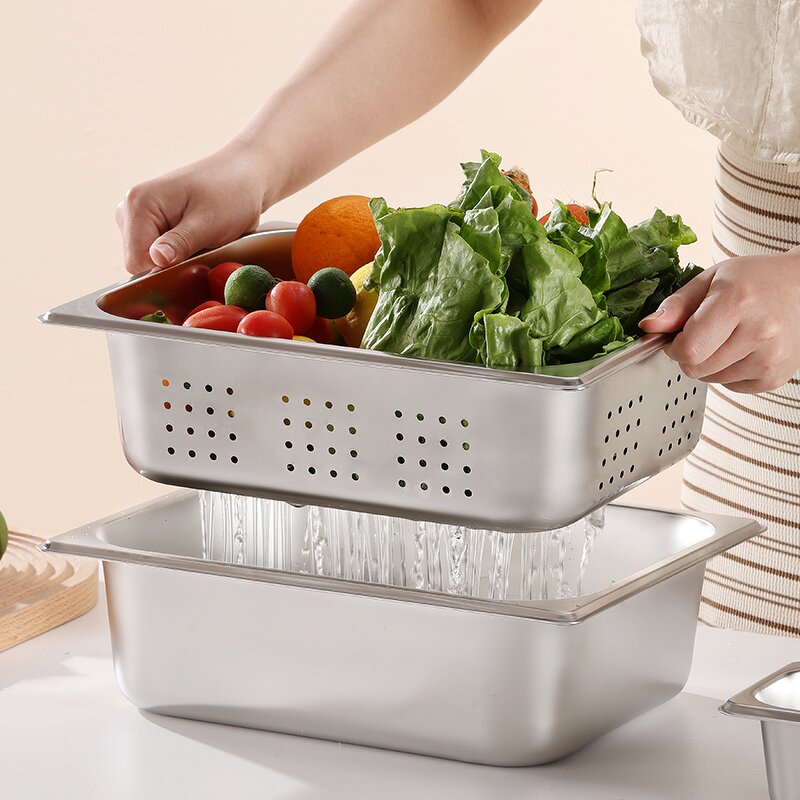 Perforated GN Pan Manufacturer - OEM/ODM Custom Multi-size Stainless Steel 201/304