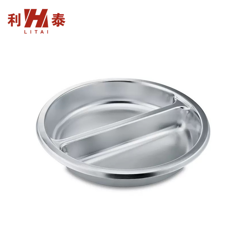 Divided Food Pan Manufacturer - OEM/ODM Custom 2 Grids Stainless Steel 6L