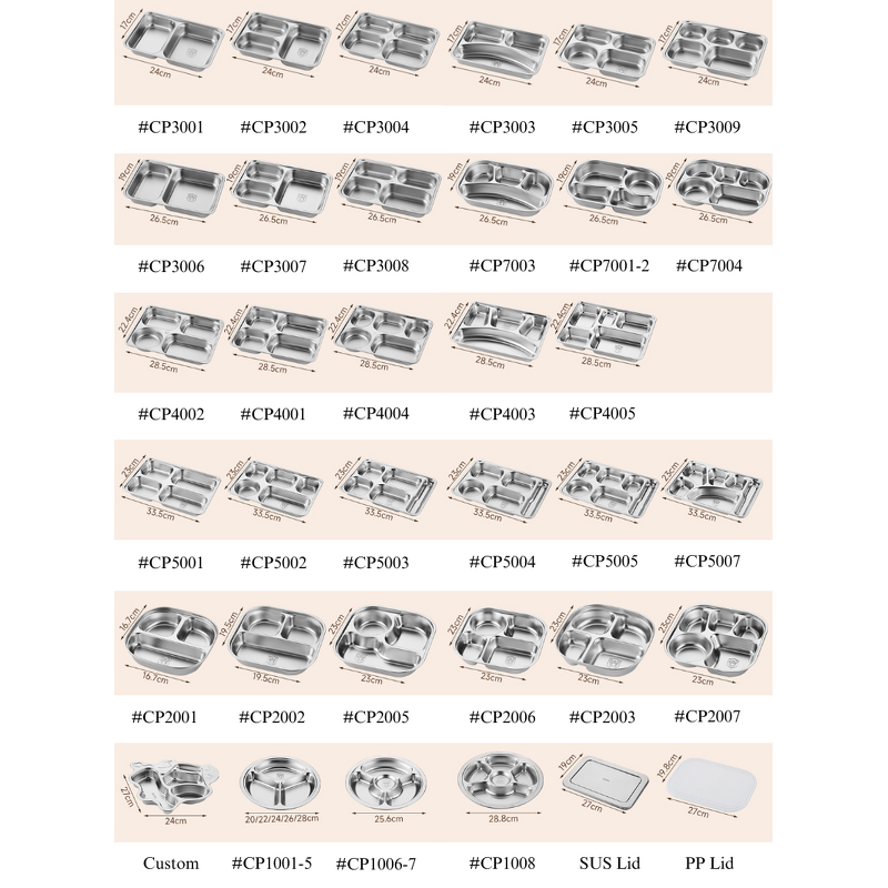 Divided Dinner Plate Manufacturer - OEM/ODM Custom Food Grade 201/304 3 Grids
