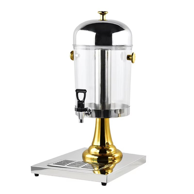 Cold Juice Dispenser Manufacturer - OEM/ODM Commercial 2*8L Half Gold Stainless