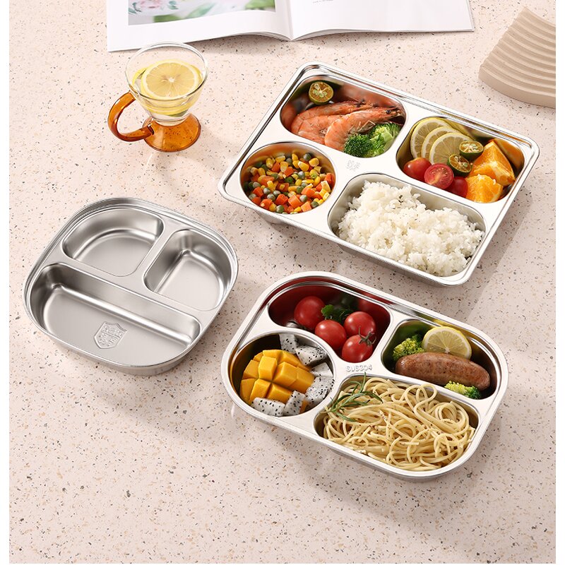 Square Divided Plate Manufacturer - OEM/ODM Custom Stainless Steel 304 with Cover