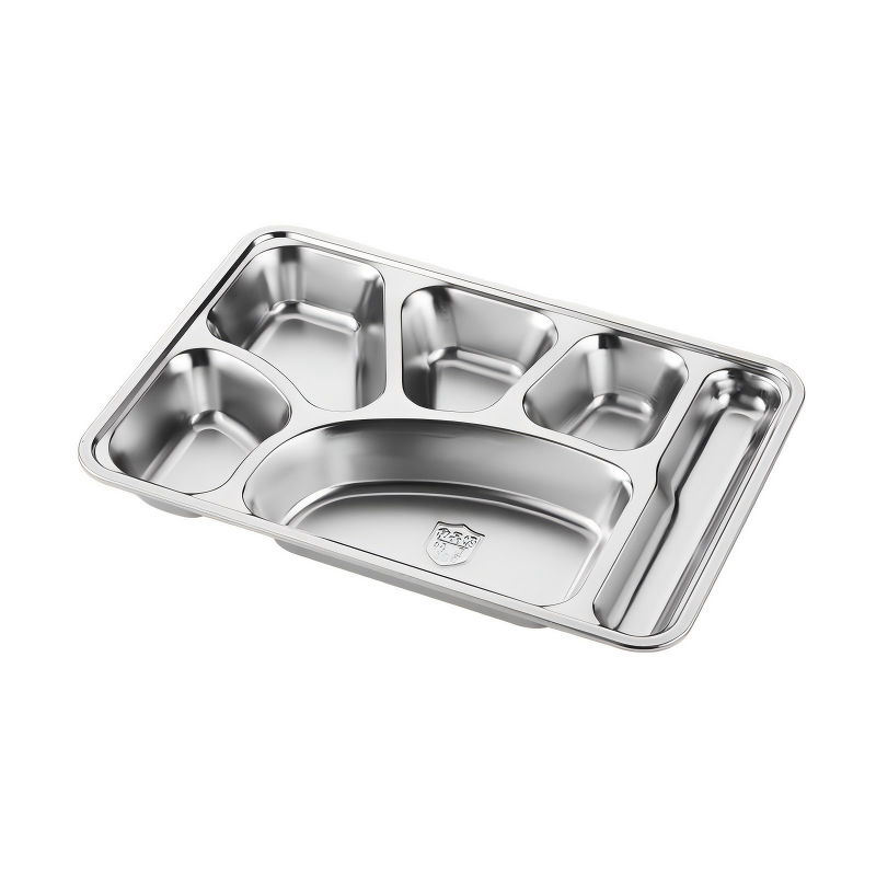 Dinner Tray Manufacturer - OEM/ODM Custom Rectangle 5-6 Compartment Stainless