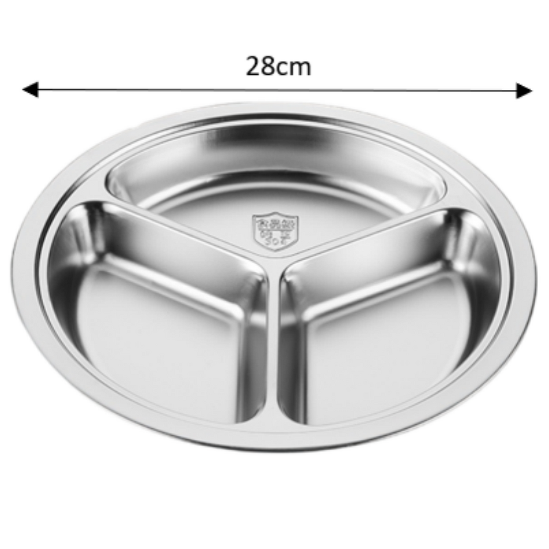 Round Dinner Plate Manufacturer - OEM/ODM Custom Portion Control 3 Grids 20-28CM