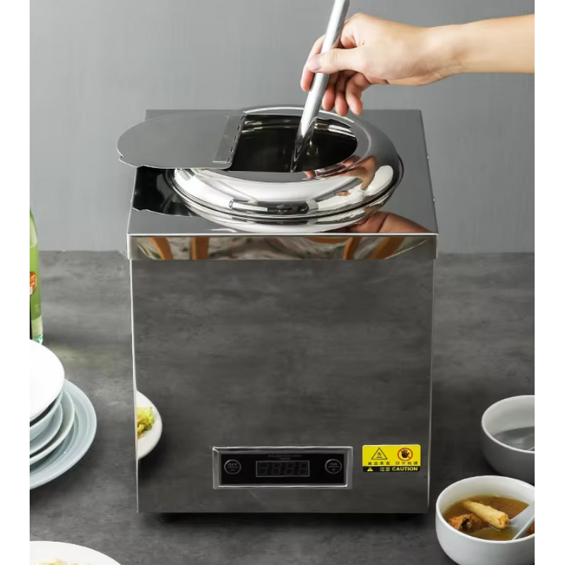 Electric Soup Kettle Manufacturer - OEM/ODM Custom 10L Hammer Point Silver SUS 304