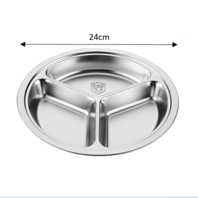 Round Dinner Plate Manufacturer - OEM/ODM Custom Portion Control 3 Grids 20-28CM