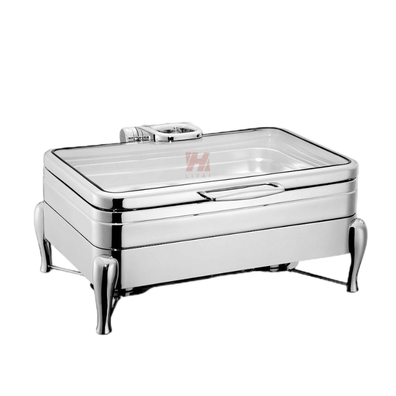 Hydraulic Chafing Dish Manufacturer - OEM/ODM Custom Fuel Type Color Glass Lid
