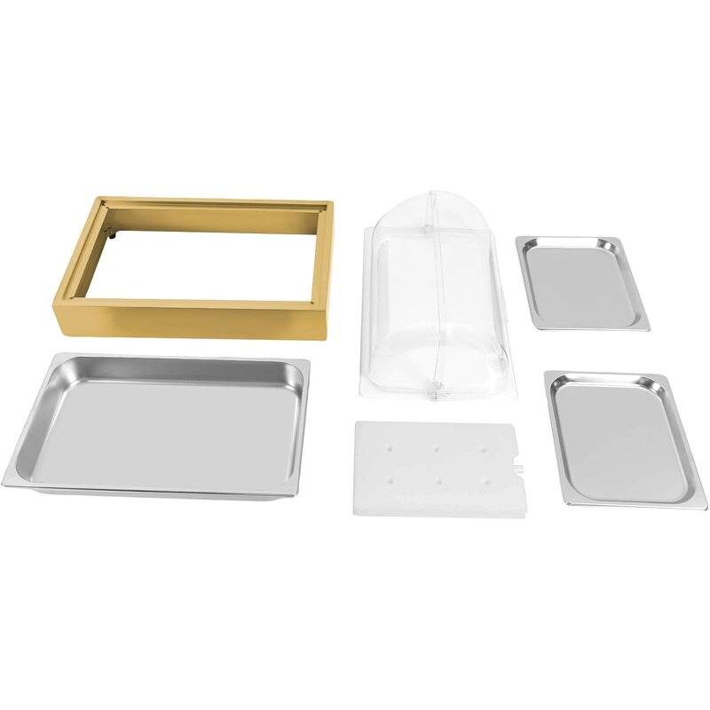 Ice Food Display Tray Manufacturer - OEM/ODM Custom Gold Stand SUS Food Pans