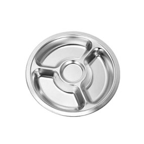 Kid Dinner Plate Manufacturer - OEM/ODM Custom Cute Round 4 Grids Stainless