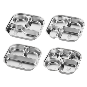 Fast Food Plate Manufacturer - OEM/ODM Custom Large 23*23*4CM Square Stainless