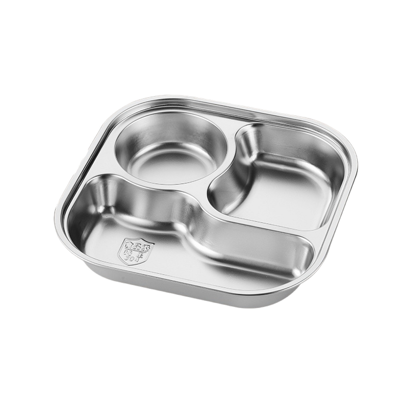 Fast Food Plate Manufacturer - OEM/ODM Custom Large 23*23*4CM Square Stainless