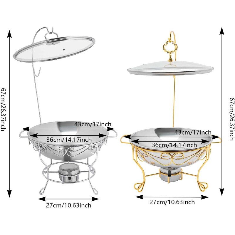 Hanging Chafing Dish Manufacturer - OEM/ODM Custom 4.5-8.0L Stainless Steel Fuel
