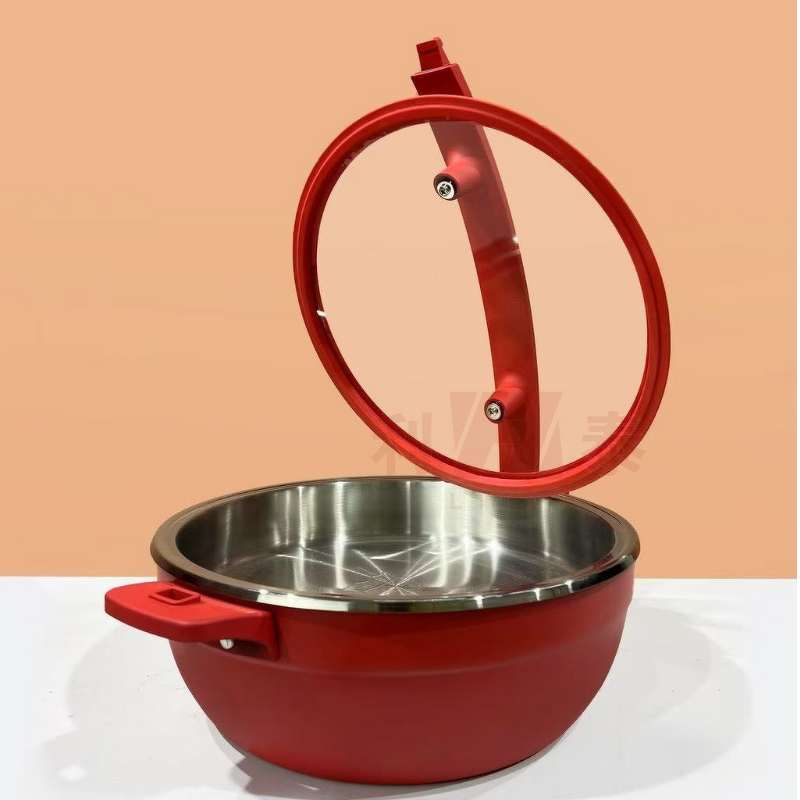 Mini Buffet Warmer Manufacturer - OEM/ODM Custom Red Round Steam Heated Optional