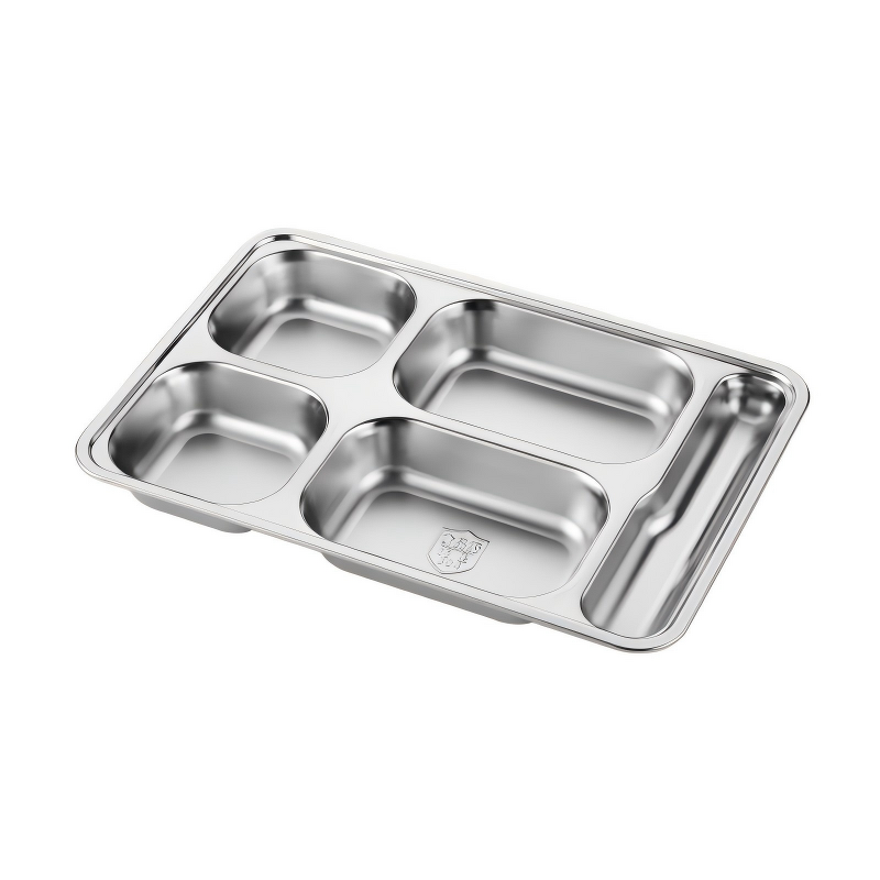 Dinner Tray Manufacturer - OEM/ODM Custom Rectangle 5-6 Compartment Stainless