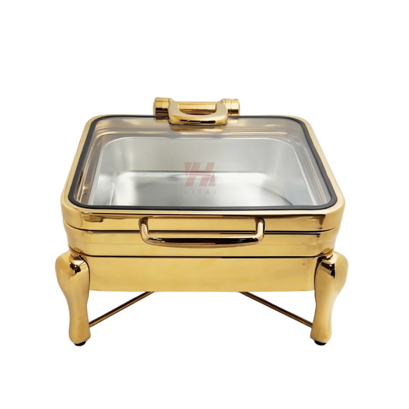 Hydraulic Chafing Dish Manufacturer - OEM/ODM Custom Fuel Type Color Glass Lid