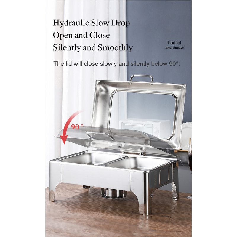 Buffet Set Manufacturer - OEM/ODM Custom Half Gold 9L Stainless Steel Warmer